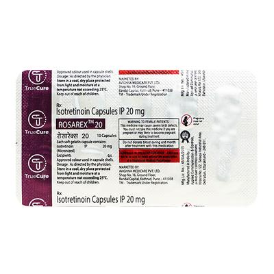 ROSAREX 20 Capsule 10's - Acne-Acn