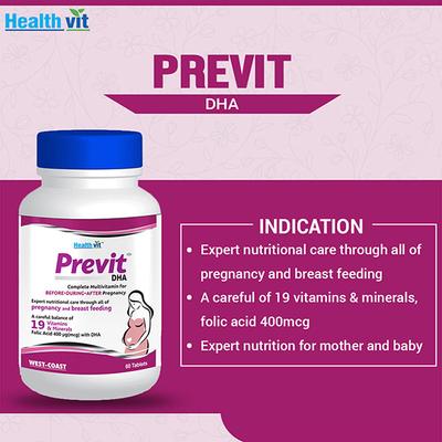 Healthvit Previt DHA Tablet 60's - Nutritional Supplements