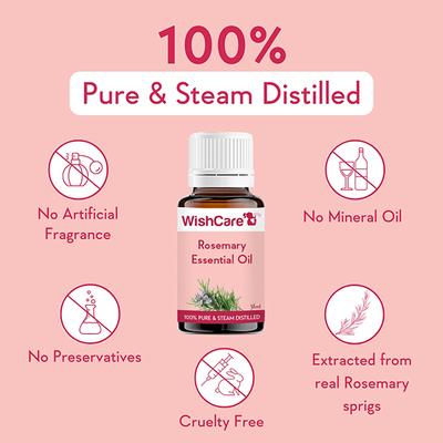 WishCare 100% Pure Rosemary Essential Oil 15 ml - Essential Oils