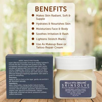 Bella Vita Organic Skinsolve Multi Benefit Face Cream & Body Butter 85 gm - Lotions & Creams