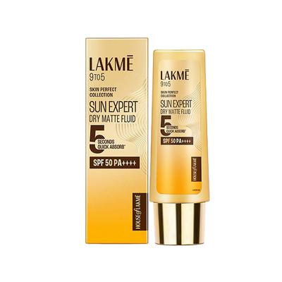Lakme Sun Expert Dry Matte Fluid SPF 50++++ Sunscreen with 1% niac & ceramide, for oily skin 50 ml - Body Sunscreen