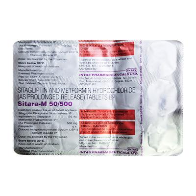 SITARA M 50/500 Tablet 15's - Diabetes-Ant