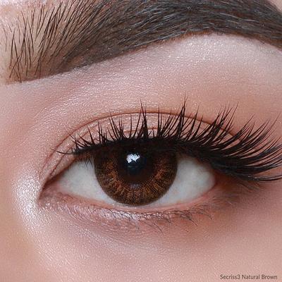 O-Lens Secriss 1Day Coloured Contact Lenses - Natural Brown ( 0.00 ) 1's - Eyecare Lenses