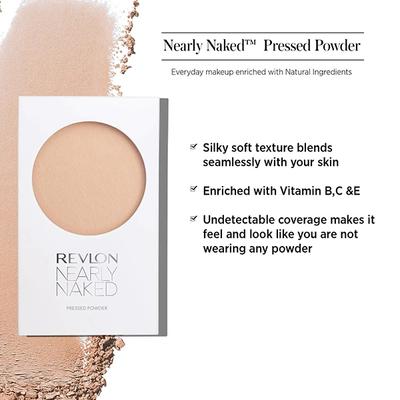 New Revlon Nearly Naked Pressed Powder - Medium 8 Gm - Compact Powder