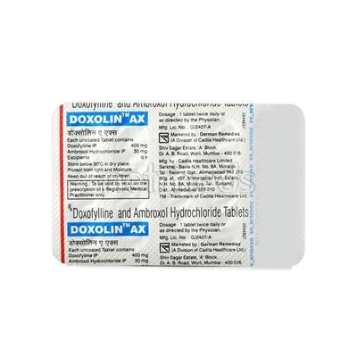 Doxolin AX Tablet 10'S - Asthma/COPD-Ast