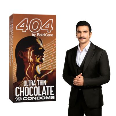 404 by Bold Care Ultra Thin Chocolate Flavoured Condoms 60 Microns 10's - Plain/Flavoured Condoms