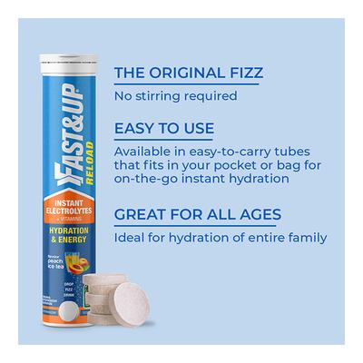 Fast&Up Reload Hydration & Energy Tablet - Peach Ice Tea 20's - Energy Drinks