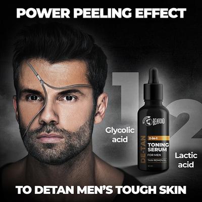 Beardo De-Tan 2-In-1 Toning Serum Tan Removal for Men 30ml - Face Serum