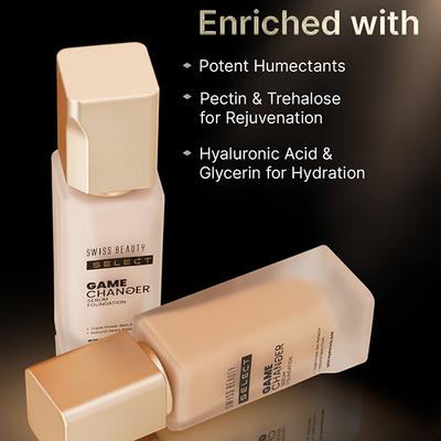 Swiss Beauty Select Game Changer Serum Lightweight Foundation - Nude Cream 30 gm - Foundation