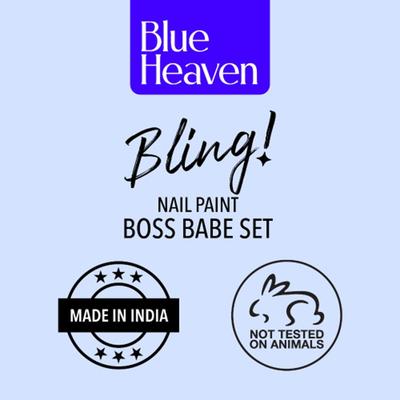 Blue Heaven Heaven Bling Nail Polish Combo, Pastel Shades (Pack Of 6) Long Lasting Chip Resistant, 48ml - Nail Polish