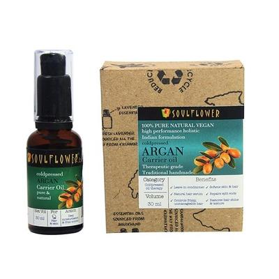 Soulflower Coldpressed Carrier Oil - Argan 30 ml - Hair Oils