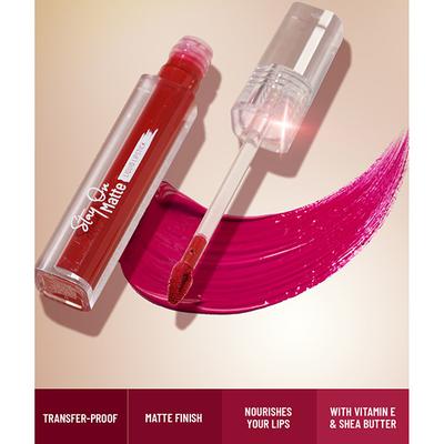 Swiss Beauty Stay On Matte Liquid Lipstick-Earthy Brown 2 gm - Liquid Lipsticks