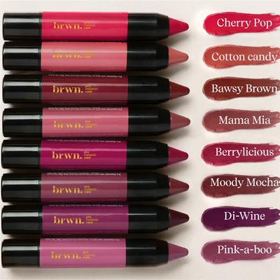 Brwn Pro Melanin Care Creme Matte Lip Crayon Cherry Pop 3gm - Lip Crayons