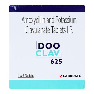 DOO CLAV 625mg Tablet 6's - Bacterial Infections-Pen