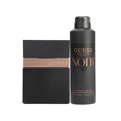 Guess Seductive Noir Homme Set (Eau De Toilette 50ml + Body Spray 170gm) 1's - Men Perfumes (Edt/Edp)