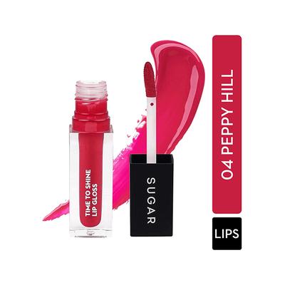 SUGAR Cosmetics Time To Shine Lip Gloss - 04 Peppy Hill 4.5 ML - Lip Glosses