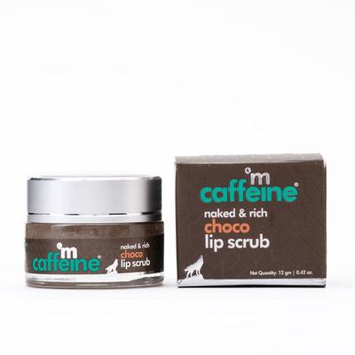 mCaffeine Naked & Rich Choco Lip Scrub 24Hr Moisturization 12gm - Lip Scrubs