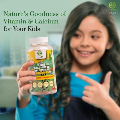 Qaadu Kids Calcium & Vitamin D Gummies 60's - Multi-Vitamins