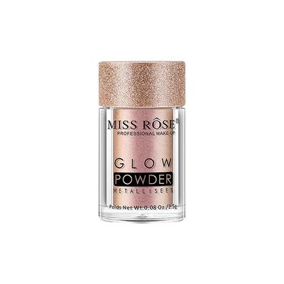 Miss Rose Professsional Makeup Glow Powder Metalises 7001 - 010M 06 2.5 gm - Highlighters & Illuminators