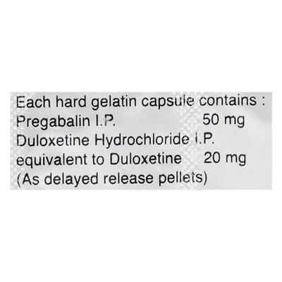 PREGABA D 50/20 Capsule 10's - Neuropathic Pain-Dru