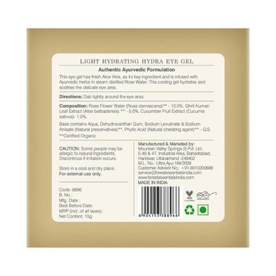Forest Essentials Light Hydrating Hydra Eye Gel 15 gm - Eye Gels & Roll-On