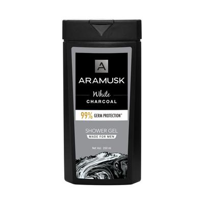 Aramusk White Charcoal Shower Gel 250 ml - Shower Gels & Body Wash