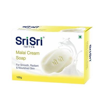 Sri Sri Tattva Bath Soap - Malai Cream 100 gm - Soaps
