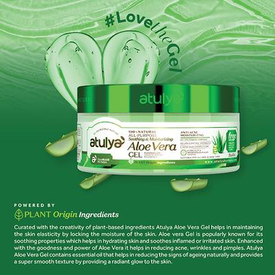 Atulya ALL-Purpose Gel Aloe Vera - FreeFrom Paraben, Sulphate,Silicone,Color- 200 gm - Face Mists