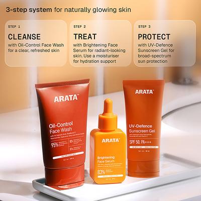 Arata Sunscreen Gel, Ultra Light & Balancing, For Broad Spectrum UVA & UVB Protection (50 ML) SPF 50+ & PA+++ 50 ml - Face Sunscreen