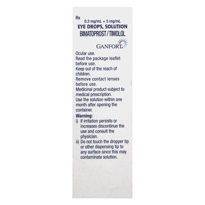 Ganfort Eye Drops 3ml - Glaucoma-Ant