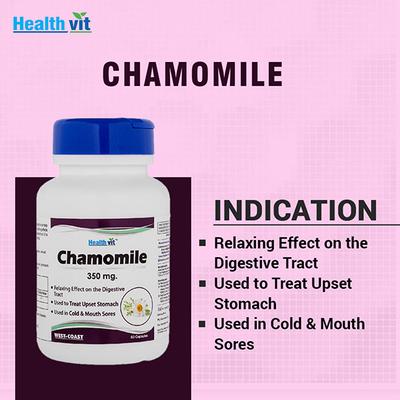 Healthvit Chamomile Capsules For Cold & Mouth Sores 60's - Digestive Health