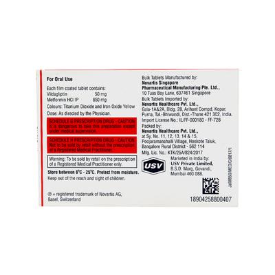 Jalra M 50/850mg Tablet 15'S - Diabetes-Ant