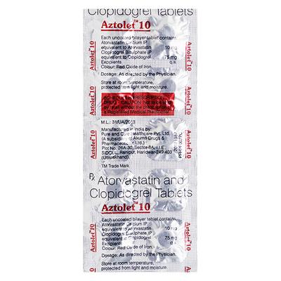 Aztolet 10mg Tablet 10'S - High Cholesterol-Dys