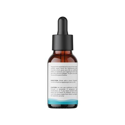 Aravi Organic Peppermint Essential Oil 100% Pure Oil for Diffuser 15 ml - Essential Oils