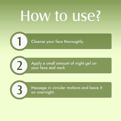 Aravi Organic Green Tea Night Gel Moisturizer For Overnight Hydration - Anti-Aging Oil Free 50 ml - Night Cream