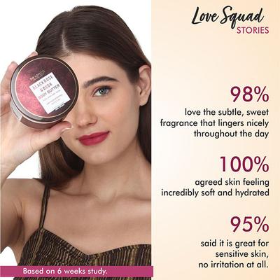 The Love Co. Black Rose & Oud Body Butter - 48 Hour Intense Hydrating Shea Body Butter - Deep Moisturization for Winters With Pure Shea Butter for Nourishing Essential Body Care 200 gm - Body Butter