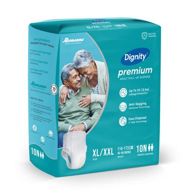 Dignity Premium Pull Up Adult Diapers (XL - XXL) (45 - 68 Inch) 10's - Adult Diapers & Pads