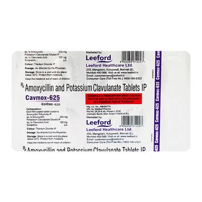CAVMOX 625 Tablet 10's - Bacterial Infections-Pen