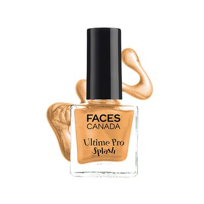 Facescanada Ultime Pro Splash Nail Enamel Gold Sparkle 121 8 ml - Nail Polish