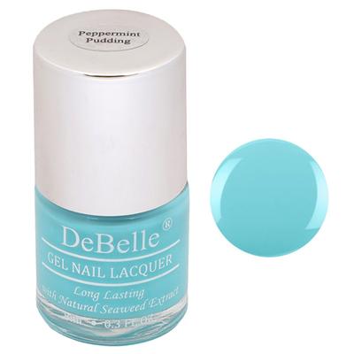 DeBelle Gel Nail Lacquer Peppermint Pudding Mint Green Nail Polish 8 ml - Nail Polish