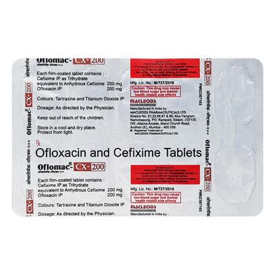 Oflomac CX 200mg Tablet 10'S - Bacterial Infections-Cep