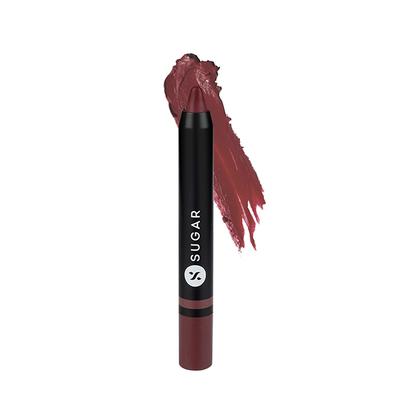SUGAR Cosmetics Plush Crush Creme Crayon Lipstick - 05 Mauve Mama (Warm rose mauve) 1.8 gm - Lip Crayons