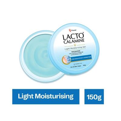 Lacto Calamine Light moisturising gel. Non-sticky hydrating face & body gel 150gm 3's - Face Moisturizers