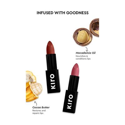 KIRO Lush Moist Matte Lipstick Macadamia Oil & Moringa Oil - Dusky Peach 03 4.2gm - Lipsticks
