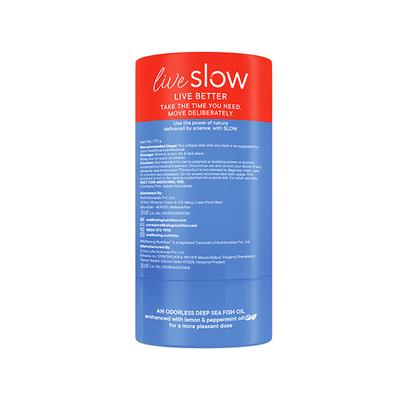 Wellbeing Nutrition slow triple strength Omega 3 fish oil with curcumin extract for brain, joint and heart - Omega Fish Oil Fatty Acids