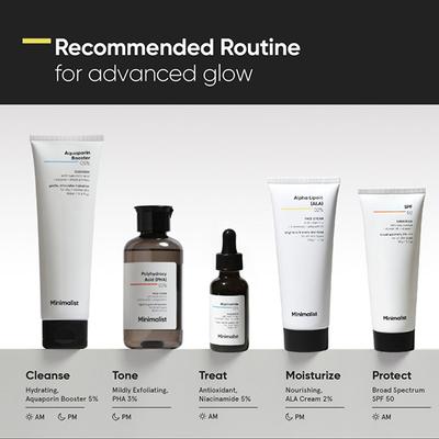 Minimalist Alpha Lipoic (ALA) with Vitamin C 2% Brightening Cream with potent antioxidants 50 gm - Face Creams