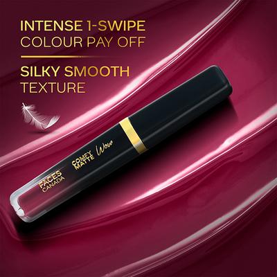 Faces Canada Comfy Matte Wow Liquid Lipstick - Plum Passion 04 3.8 ml - Liquid Lipsticks