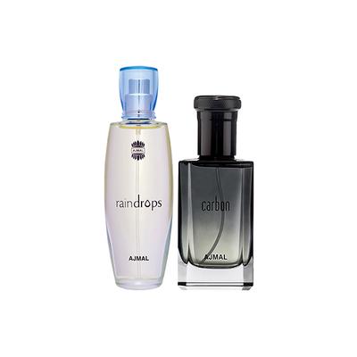 Ajmal Raindrops EDP Floral Chypre Perfume And Carbon EDP Citrus Spicy Perfume 150 ml - Perfumes (Edt/Edp)