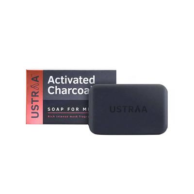 Ustraa Deo Soap for Men - Activated Charcoal (Pack of 8 x 100 gm) - Soaps