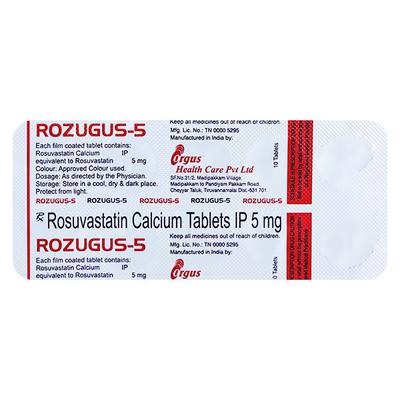ROZUGUS 5 Tablet 10's - High Cholesterol-Dys